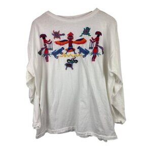 Los Manos Hand Embroidered Long Sleeve Cotton Shirt